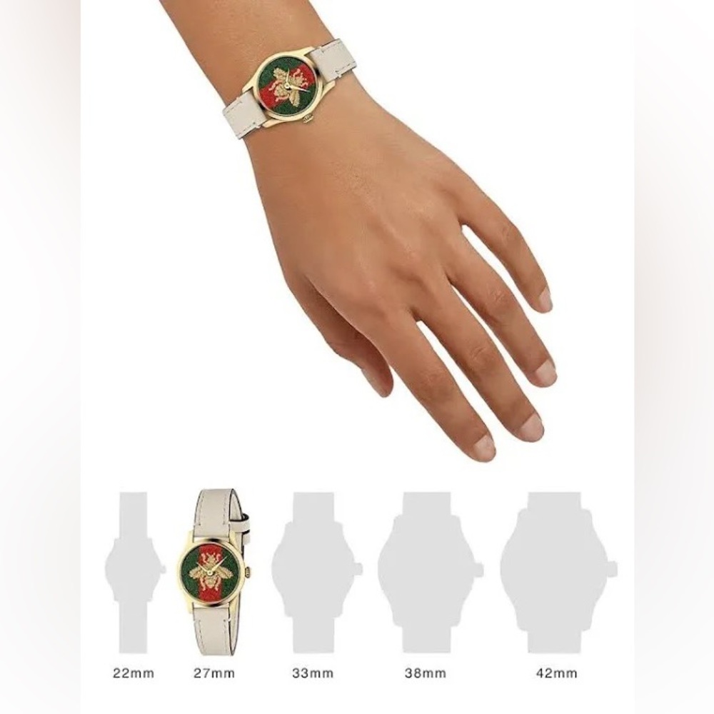 Gucci

Women's Swiss G-Timeless White Leather Strap Watch 38mm